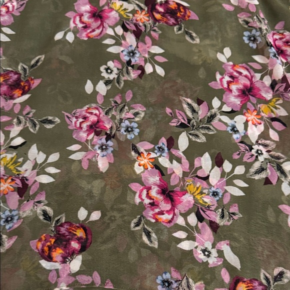 WHITE HOUSE BLACK MARKET STAPPY VELVET TRIM FLORAL DRESS - Picture 7 of 14